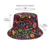 oly-a40f9a7ad69989dbc836cf6a52839457 Wholesale Peace Pattern Reversible Bucket Hat Stylish Sun Protection Hat for Casual Summer