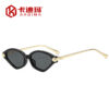 Wholesale Retro Small Frame Sunglasses Black Gray Lens for Outdoor Sun Protection Fashion Accessory