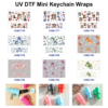 oly-a41e8f2a605d8808ca7208e5fd9cf745 Wholesale 2/4/8pcs Watercolor Floral Fruit Print Mini Cup Keychain Sticker
