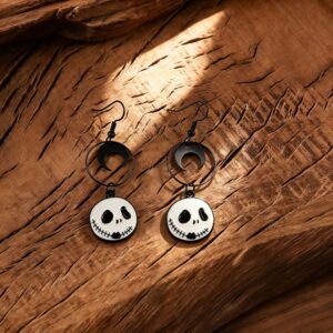 A pair of black grimace pendant ear hooks
