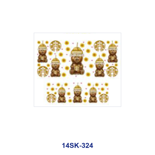 oly-a44443280f4196183600b147cbb994af Wholesale 2/4/8pcs Teddy Bear Theme Mini Cup Keychain Sticker