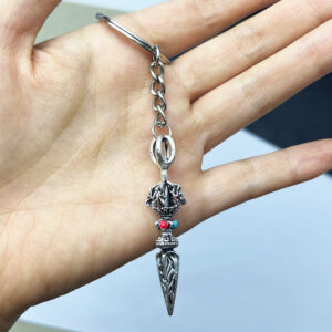 Wholesale Silver Vajra Metal Pendant Keychain for Everyday Use