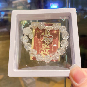 Love white floral 10cm bracelet (boxed with cardboard)