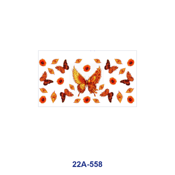 oly-a475c8500d776a8da80c50752f41ce11 Wholesale 5pcs Watercolor Colorful Butterfly Sunflower Rose Floral Mixed Decor Prints 16oz Cup UV DTF Wraps