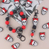 oly-a4768a2e864f5427a1bd211b2bb654c8 Wholesale Silicone Halloween Skull Keychain Bracelet Jewelry Accessory