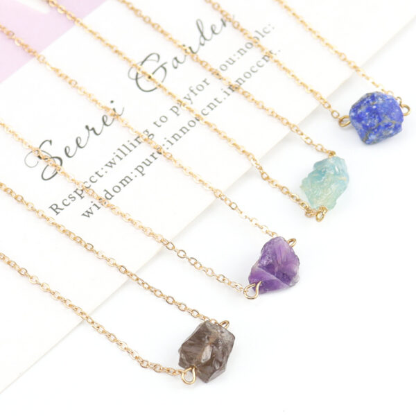 Wholesale Natural Agate Pendant Necklace Cross Chain Handmade Fashion Jewelry Accessory