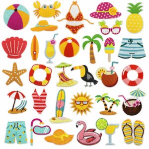 Summer beach cloth stickers 15#
