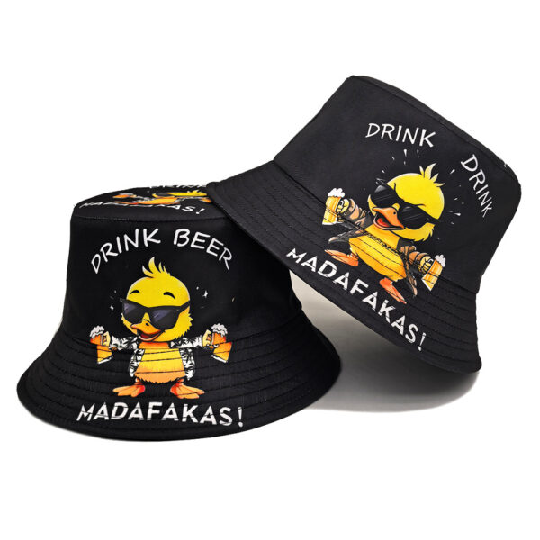 Wholesale Chic Duck Chick Print Bucket Hat Sun Protection Dome Hat for Resale