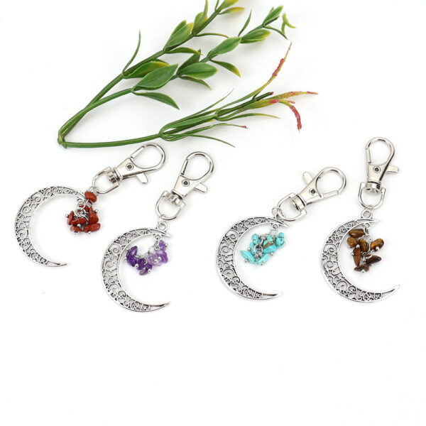 oly-a4d50233756e41775fab0ef0d04acc94 Wholesale Moon Gravel Grape Cluster Crystal Keychain Fashion Accessory Car Key Chain Gift