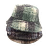 oly-a4de433c84481fee0a82991f629a81d7 Wholesale Plaid Lamb Wool Fisherman Hat Green Winter Unisex Fashion Accessory
