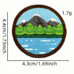 Cartoon round cloth sticker 11#