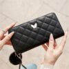 oly-a501f3d9f44624e8ee08a4e3d50200d1 Wholesale PU Leather Embroidered Butterfly Wallet Women's Long Purse for Gift Resale