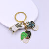 oly-a513225c470a076b170126d6f7049993 Wholesale Korean Style Oil Drop Potted Plant Keychain, Alloy Fashion Accessory for Everyday Use