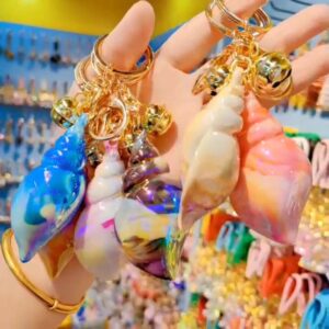 oly-a5191d414fe2ed90931fce123926702f Wholesale Trendy Colorful Conch Acrylic Keychain Bag Charm Car Key Accessory Boutique Resale Gift