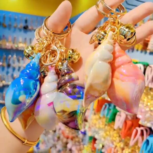 oly-a5191d414fe2ed90931fce123926702f Wholesale Trendy Colorful Conch Acrylic Keychain Bag Charm Car Key Accessory Boutique Resale Gift