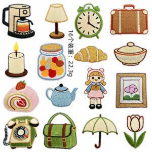 Home Elements Fabric Patches B Set of 16
