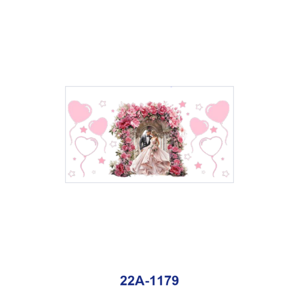oly-a536c1487138784b874c78153248e0bf Wholesale 5pcs Soft Blush Pink Romantic Valentines Wedding Couple Rose Heart Balloon Arch Cake Butterfly Gift Box Mixed Decor Prints 16oz Cup UV DTF Wraps