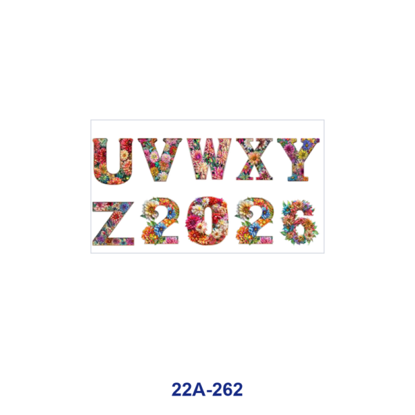 oly-a53921792e1e2aeb28e38712aa920c2c Wholesale 5Pcs Vibrant Floral Filled Alphabet Number Handcraft Art Mixed Decor Prints 16Oz Cup UV DTF Wraps