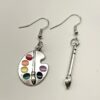oly-a54e3498c686df14535212a00e033f49 Wholesale Alloy Brush Shape Earrings Chic Minimalist Jewelry Accessory for Everyday Wear