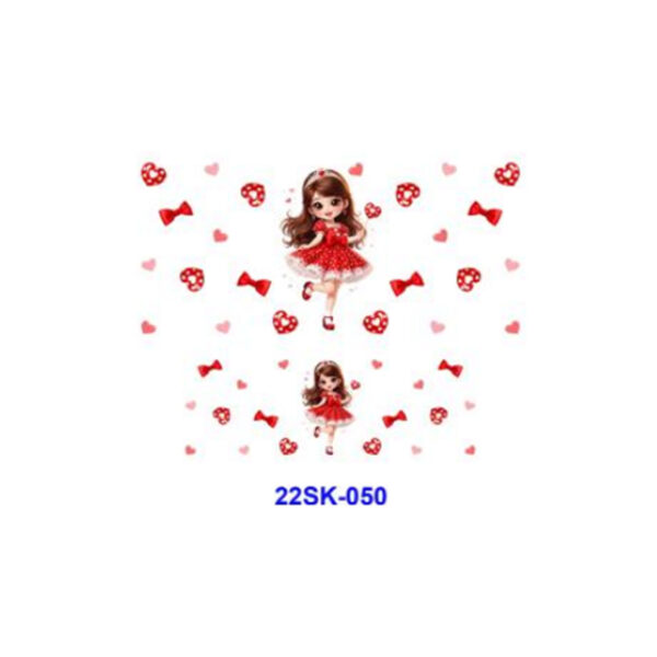 Wholesale 2/4/8pcs Colorful Cute Girl Mini Keychain Sticker