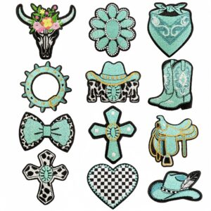 oly-a5853df1ee65a479e9ae6512c9f3fd61 Wholesale Turquoise Denim Cross Embroidery Patch Chic DIY Fashion Accessory for Bags or Clothing Gift Boutique