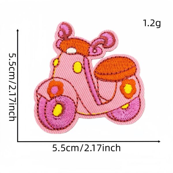 oly-a5917fe4e78c73eacbd70f8d0d6fdade Wholesale Cartoon Car Embroidered Applique Polyester Thread Fashion Accessory Bag Charm Decoration