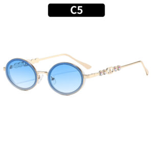 C5-Gold Frame Double Blue Lens