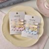oly-a59dfe0153d8b627dafdbb4f39437a7c Wholesale Trendy Acrylic Plaid Hair Clip Set 4pcs Duckbill Clips, Fashion Accessory for Everyday Styling or Boutique Resale