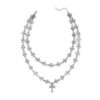 oly-a5b5a2843c9a24bbda405321870c8204 Wholesale Trendy Cross Pendant Layering Necklace Zinc Alloy Fashion Jewelry Accessory