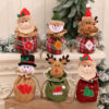oly-a5c1e710db5bca7fbe657e6ac44e4883 Wholesale Burlap Christmas Gift Bag Cartoon 3D Drawstring with Jingle Bell Holiday Decor
