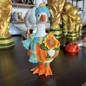 Autumn harvest sunflower duck