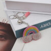oly-a5dba1030da70499cb466ff46b9d1f97 Wholesale Rainbow Rhinestone Tassel Keychain, Decorative Car Key Accessory, Wedding Gift Boutique