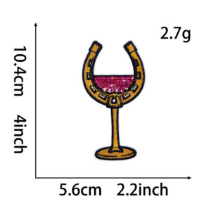 Hot melt glue*horseshoe wine glass