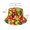 oly-a5f915092f1b02642208ece7d18ac72e Wholesale Double Sided Fisherman Hat Vegetable Fruit Print Sun Hat for Outdoor Casual Everyday Use