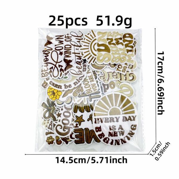 oly-a60ac3cf9abbbb3afdfd96690dd8148a Wholesale Bohemian Embroidered Patch with English Inspirational Quote Iron-On Decorative Accent for Resale