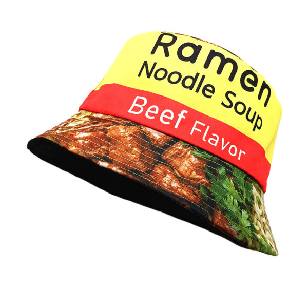 oly-a60f64002289edf259738287a6cf0828 Wholesale Ramen Pattern Fisherman Hat Trendy Outdoor Sun Protection Bucket Hat for Men Women