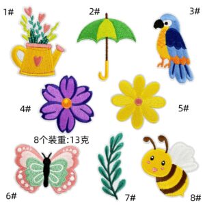 Little bee cloth stickers 8 pack