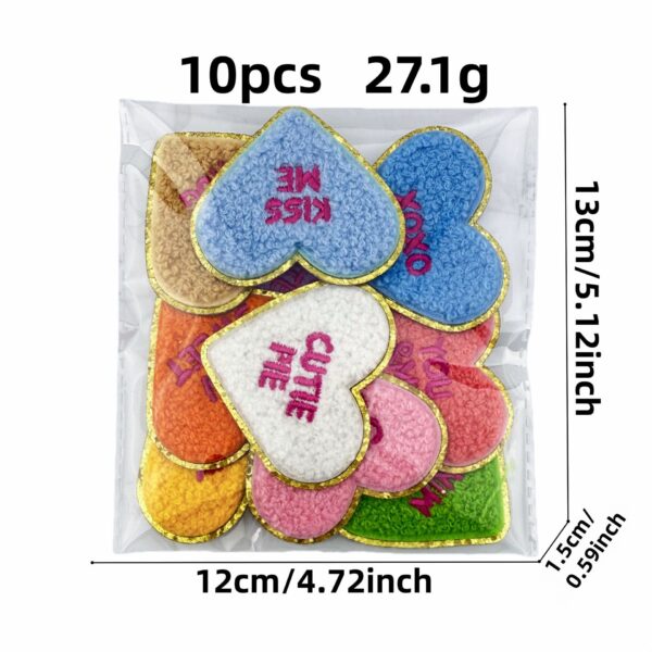 oly-a63205ce49728dd46562345e9816eb6d Wholesale Cartoon English Love Embroidered Patch Gold Edge Decorative Accent Gift