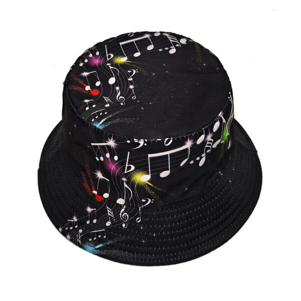 Wholesale Trendy Note Pattern Bucket Hat Sun Protection Music Festival Fashion Accessory for Casual Wear