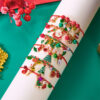 Wholesale Alloy Christmas Bracelet Set Hand Woven Bell Deer Cane Pendant Fashion Accessory for Women
