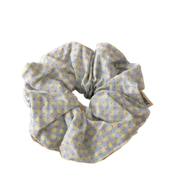 oly-a662bbe8c711b6b68067726d41bfb927 Wholesale Cute Pink Polka Dot Plaid Large Intestine Hair Tie Fabric Fashion Accessory for Girls