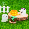 Wholesale Halloween Luminous Ghost Resin Ornament - Miniature Pumpkin Garden Home Decor