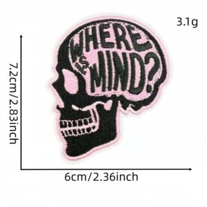Cartoon black and pink fabric applique 16#