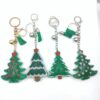 oly-a6ab04b041d872adec74005877d78c70 Wholesale Christmas Tree Keychain Korean Velvet Rhinestone Decorative Accent