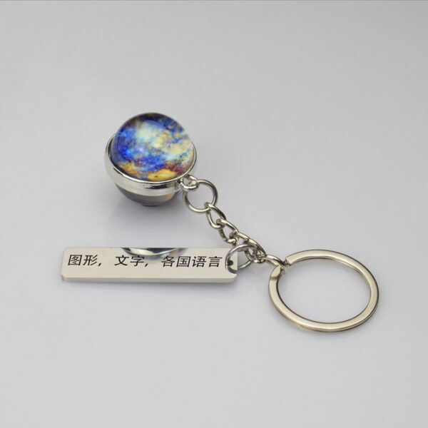 Wholesale Double Sided Ball Keychain Metal Custom Photo Key Ring for Gift Souvenir
