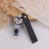 Wholesale Be Kind Heart Silicone Keychain Bag Charm Car Key Accessory Gift