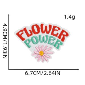 Letter flower cloth stickers 8#