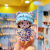Wholesale Korean Style Cute Cartoon Rhinestone Car Keychain Bag Charm Gift for Couples OLY Exclusive