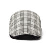 Wholesale Men's British Style Grid Cotton Linen Beret Cap Sunshade Adjustable Black Everyday Chic Gift