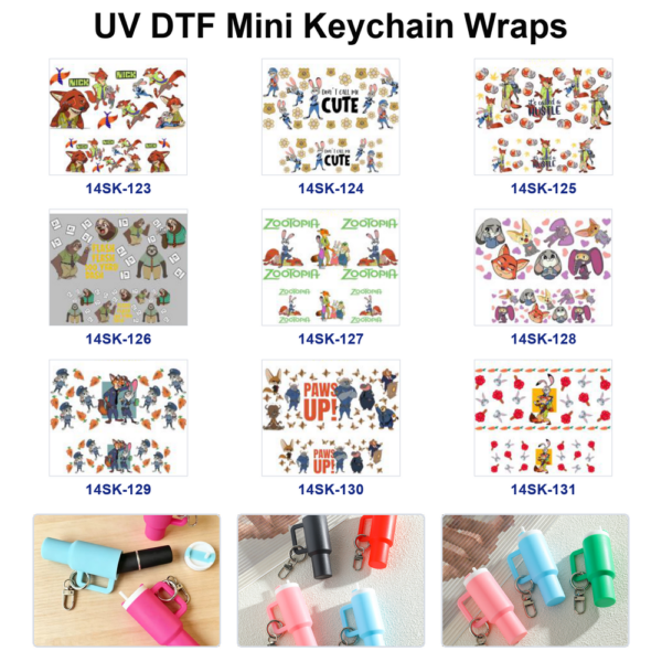 oly-a717f14f44dd7a388b551f46b3dca347 Wholesale 2/4/8pcs Cute Animal Character Mini Cup Keychain Sticker OLY Exclusive